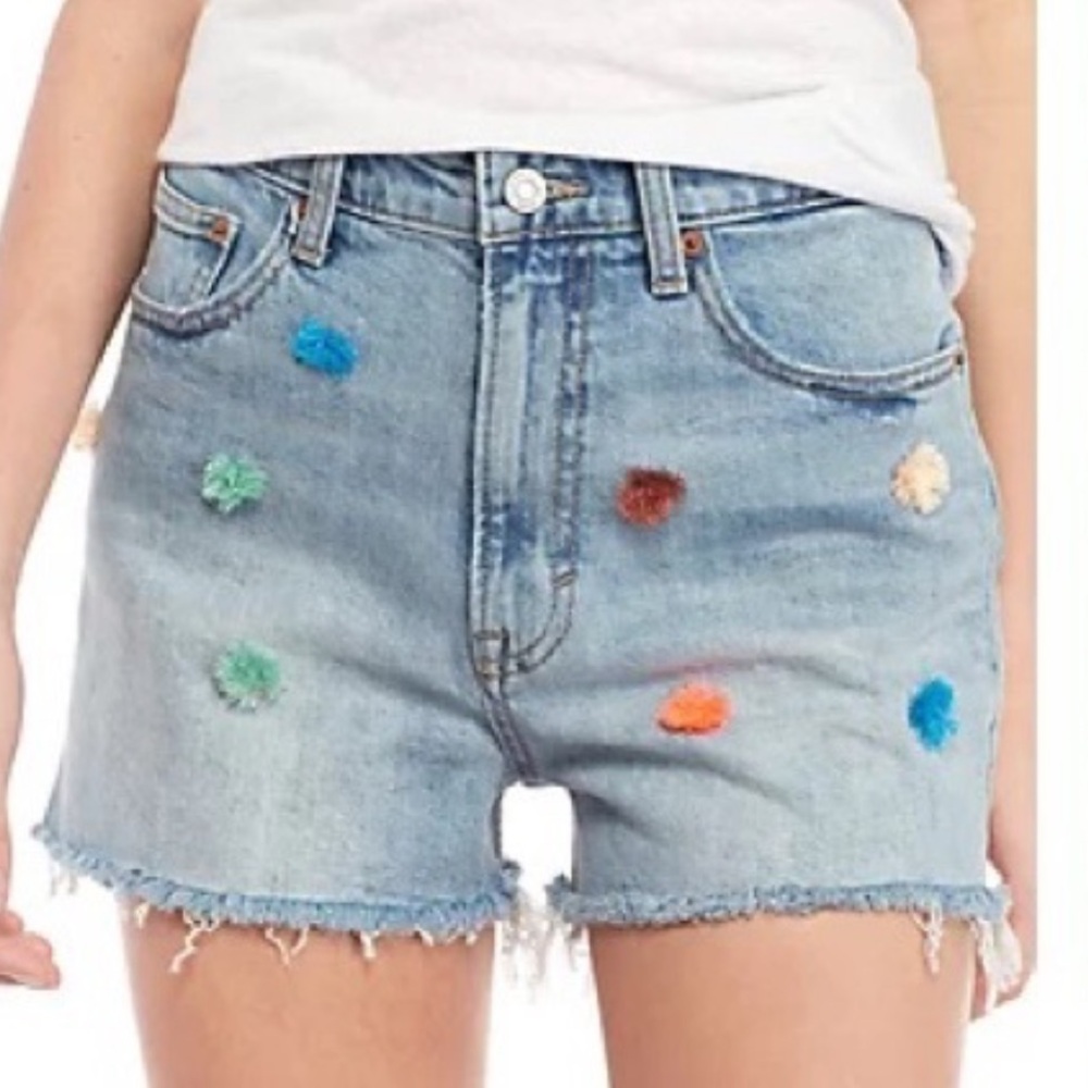 Lucky Brand Pom-Pom Jean Shorts